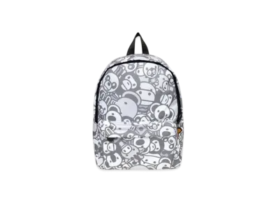 A BATHING APE Baby Milo Medium Backpack "White"