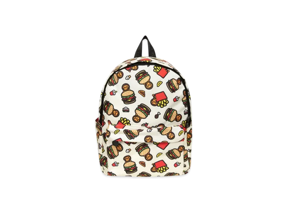 A BATHING APE Baby Milo Medium Backpack "Ivory"