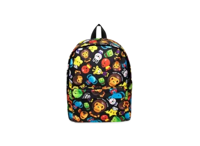 A BATHING APE Milo 3D All Print Pattern Medium Backpack "Black"