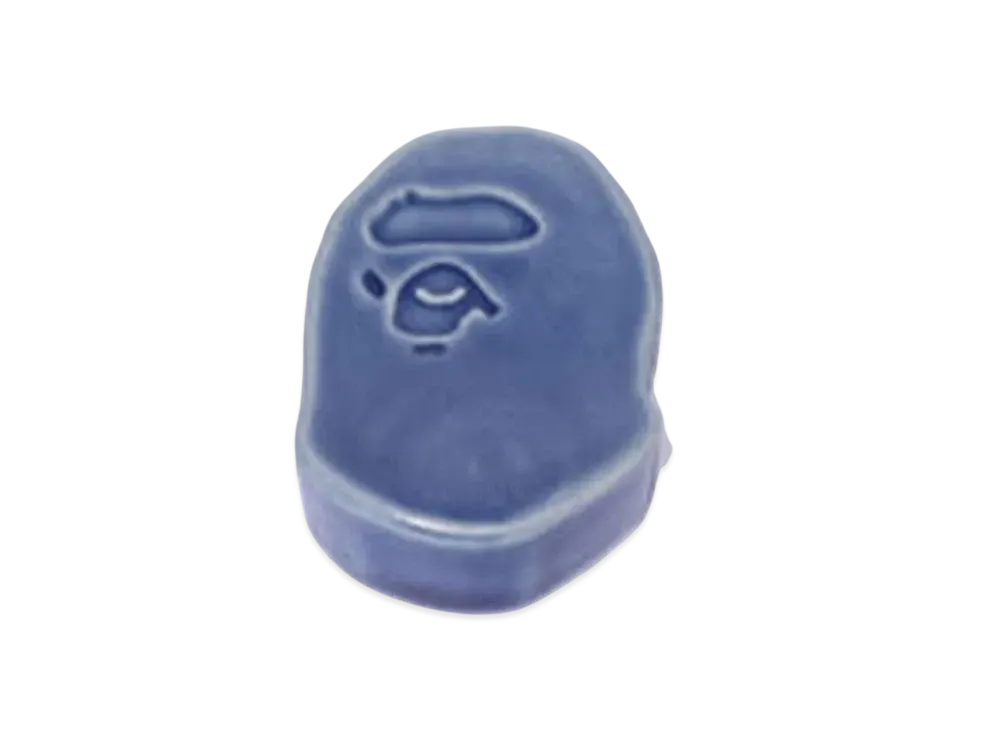 A BATHING APE Porcelain Ape Head Chopstick Rest "Navy"