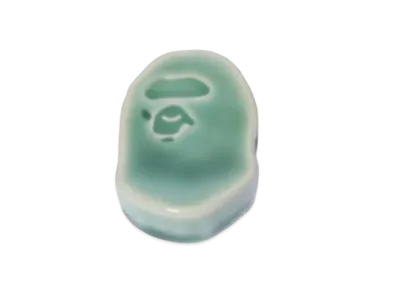 A BATHING APE Porcelain Ape Head Chopstick Rest "Green"