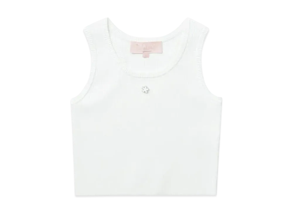 A BATHING APE Logo Knit Vest "White"