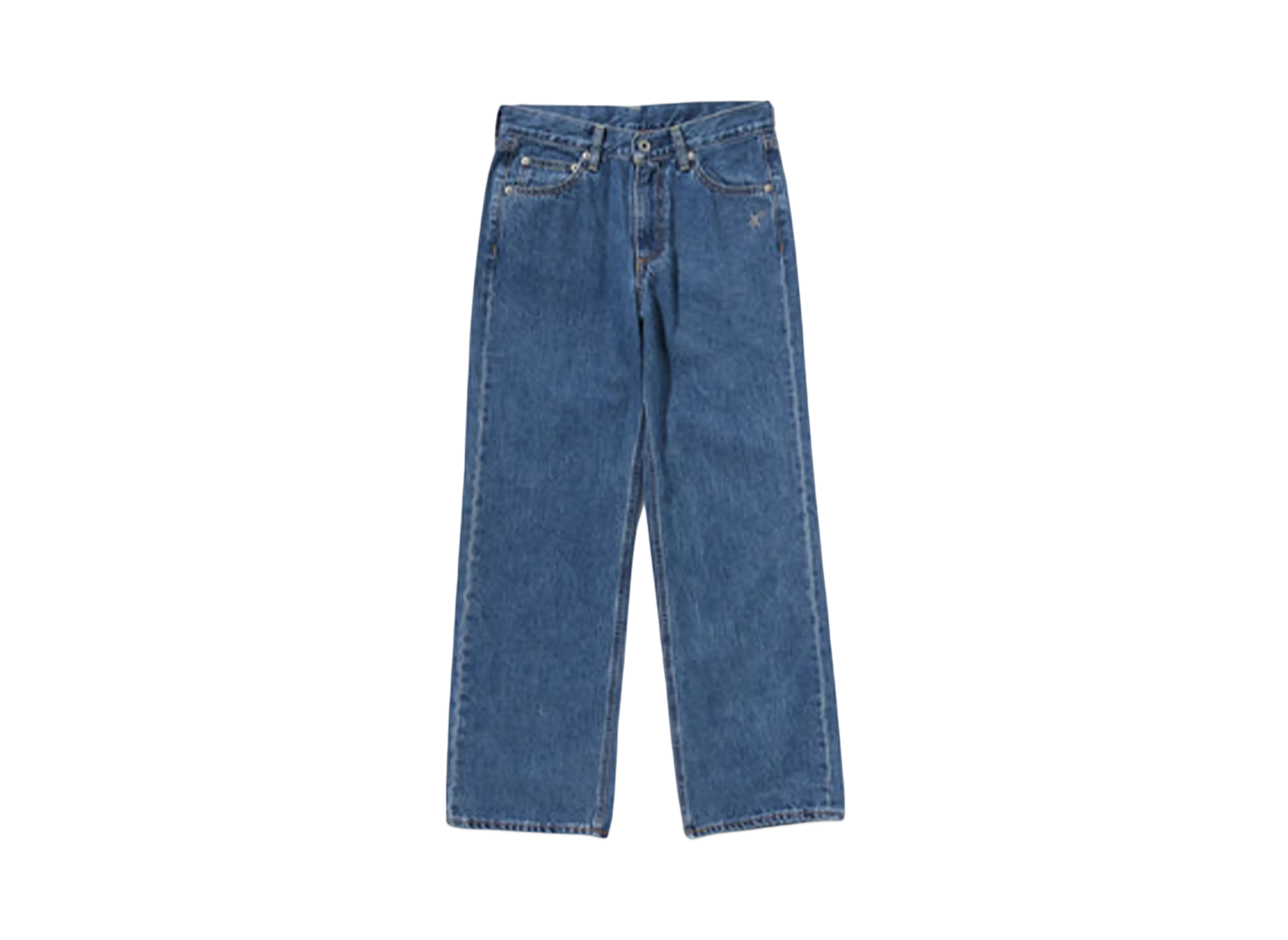 A BATHING APE Crystal Ape Head Flare Denim Pants "Indigo"
