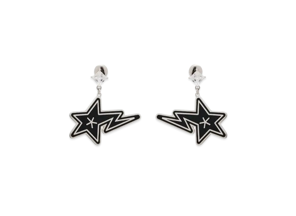 A BATHING APE Bapy Sta Earrings "Black"