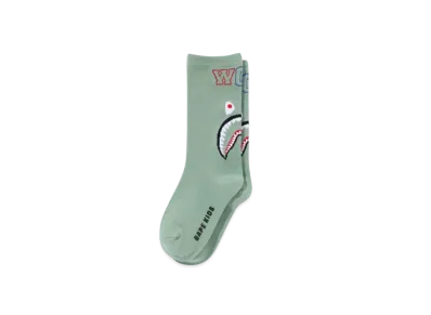 A BATHING APE Shark Socks "Green"