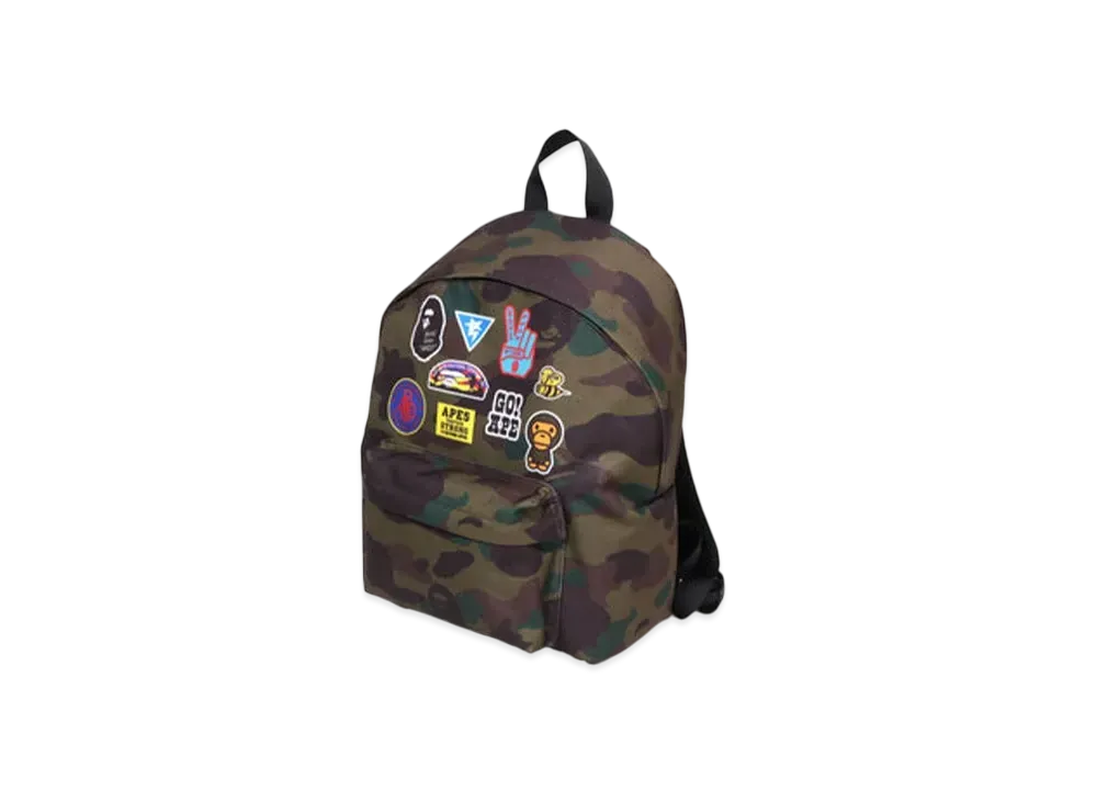 A BATHING APE 1St Camo Patch Print Daypack "Green"