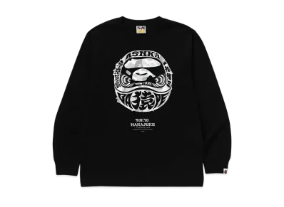 A BATHING APE Harajuku Daruma Long Sleeve Tee "Black"
