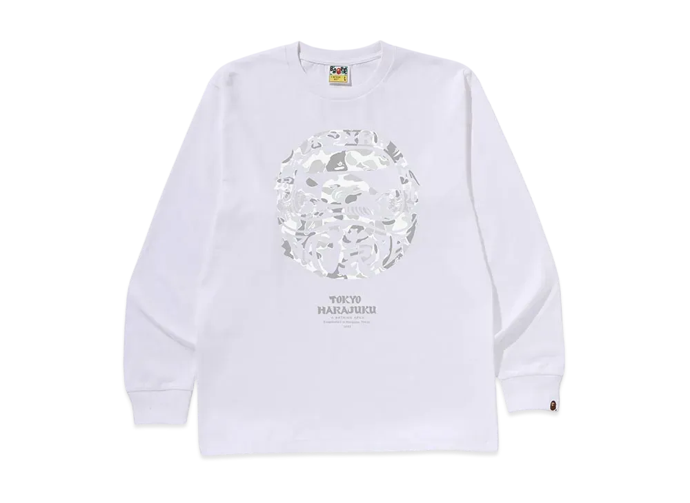 A BATHING APE Harajuku Daruma Long Sleeve Tee "White"