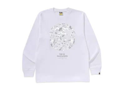 A BATHING APE Harajuku Daruma Long Sleeve Tee "White"