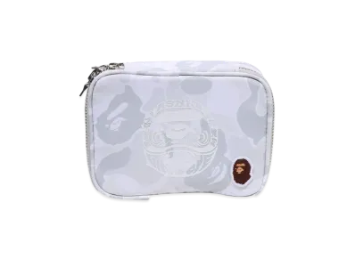 A BATHING APE Harajuku Camo Daruma Amenity Pouch "Gray"