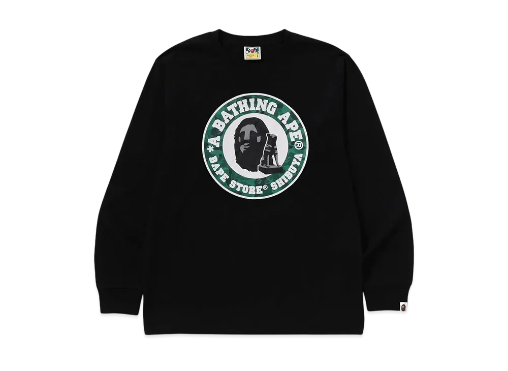 A BATHING APE Shibuya Long Sleeve Tee "Black"