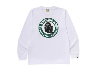 A BATHING APE Shibuya Long Sleeve Tee "White"