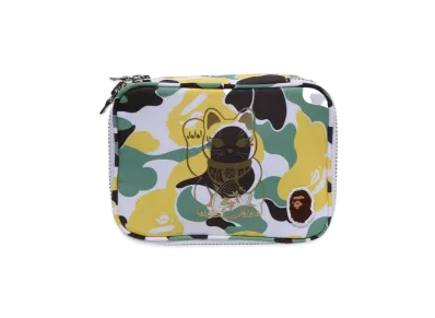 A BATHING APE Osaka Camo Amenity Pouch "Yellow"