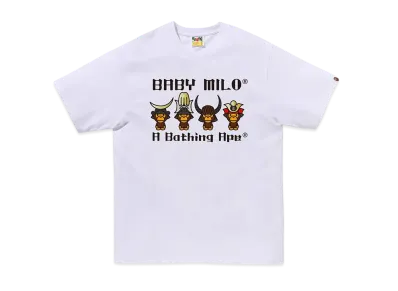 A BATHING APE Kyoto Baby Milo Samurai Tee "White"