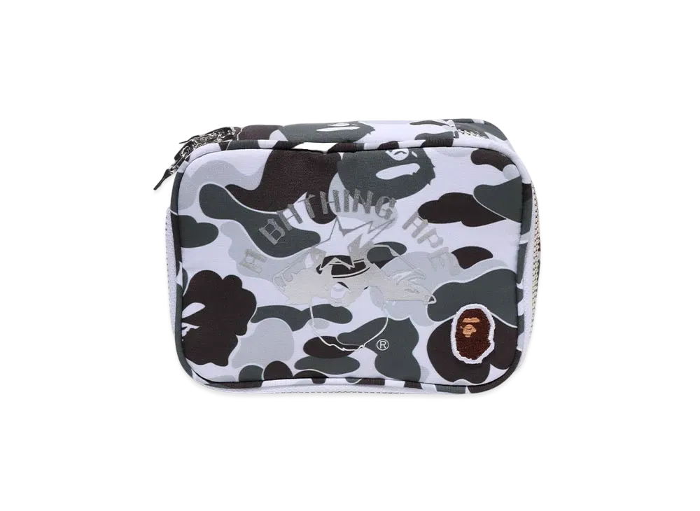 A BATHING APE Kyoto Camo Amenity Pouch "Gray"