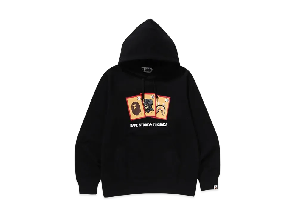 A BATHING APE Fukuoka Pullover Hoodie "Black"