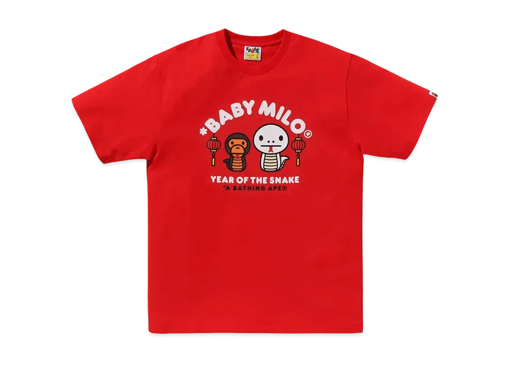 A BATHING APE Year Of The Snake Baby Milo Mens Tee "Red"