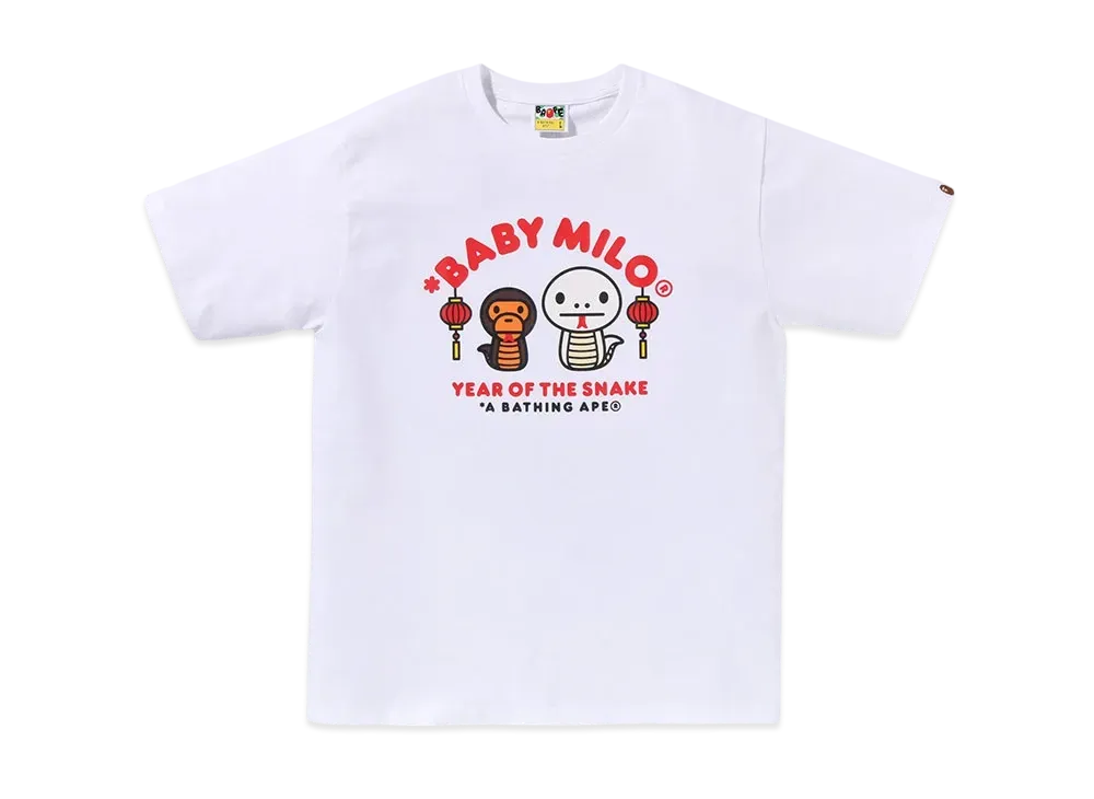 A BATHING APE Year Of The Snake Baby Milo Mens Tee "White"