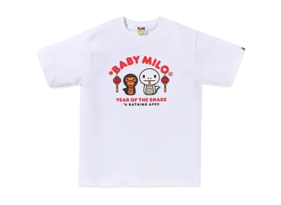 A BATHING APE Year Of The Snake Baby Milo Kids Tee "White"