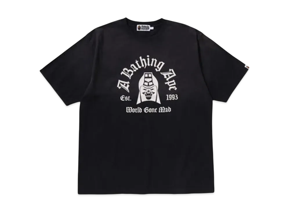 A BATHING APE Washed Effect Tee "Black"