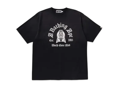 A BATHING APE Washed Effect Tee "Black"