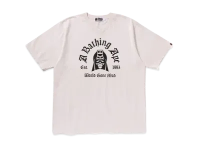 A BATHING APE Washed Effect Tee "White"
