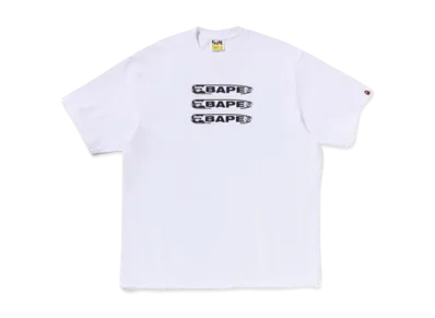 A BATHING APE Bape Pin Logo Relaxed Fit Tee "White"
