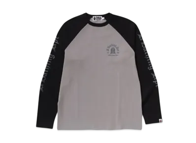 A BATHING APE Raglan Sleeve Ls Tee "Black"