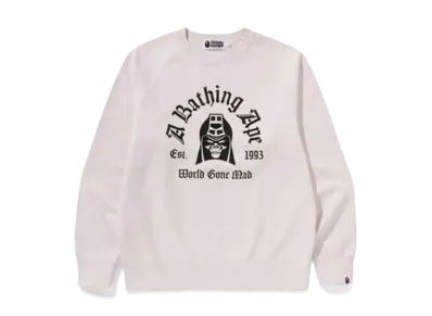 A BATHING APE Washed Effect Sweatshirt "White"