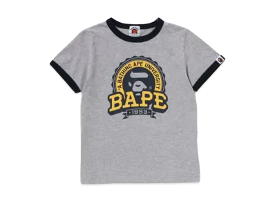 A BATHING APE Bape Emblem Tee "Gray"