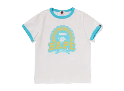A BATHING APE Bape Emblem Tee "White"