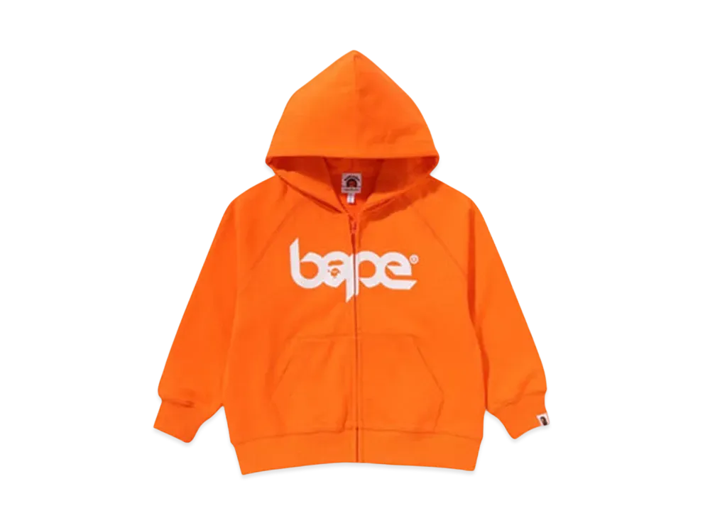 A BATHING APE Bape Relaxed Fit Pigment Dye Zip Hoodie "Orange"