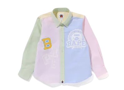 A BATHING APE Patch Print Oxford Bd Shirt "Multi"