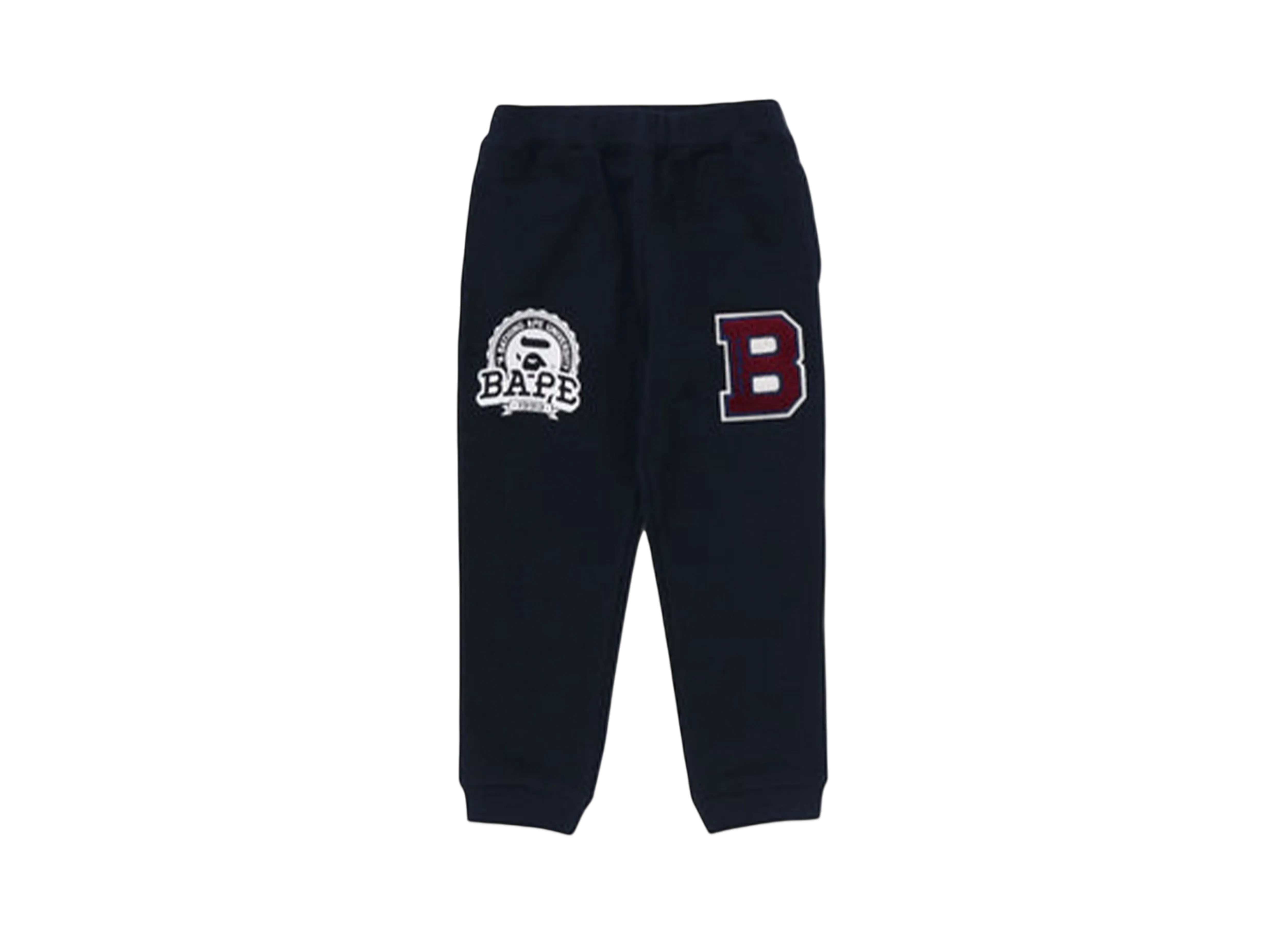 A BATHING APE B Patch Sweat Pants "Navy"