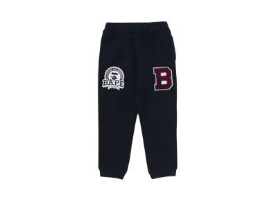 A BATHING APE B Patch Sweat Pants "Navy"