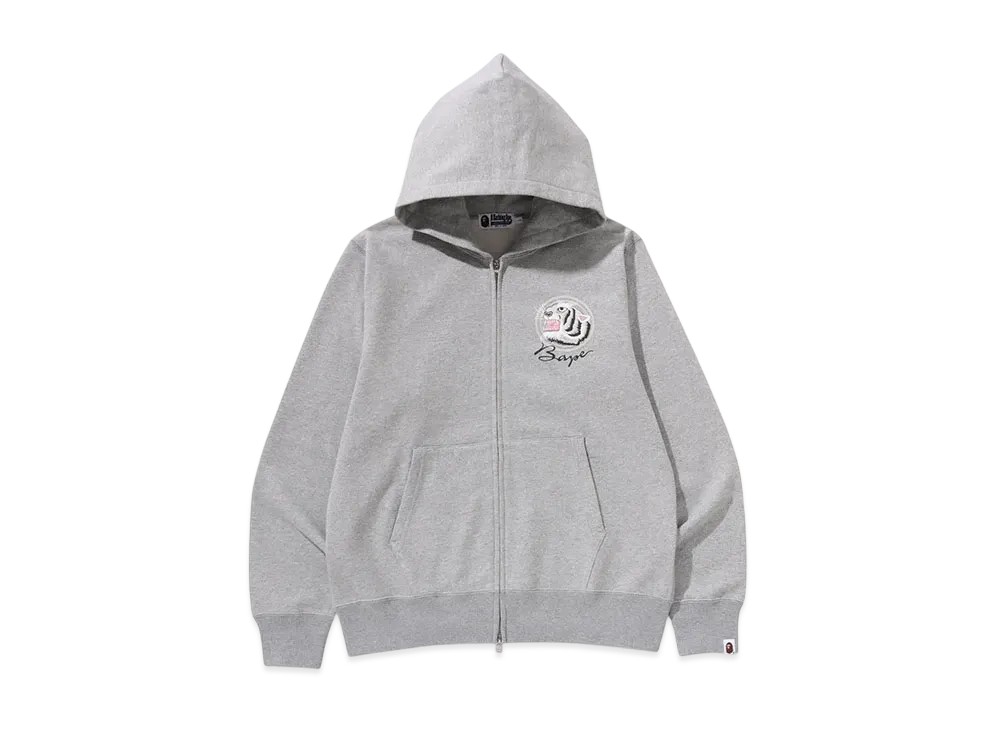 A BATHING APE Tiger Souvenir Zip Hoodie "Gray"
