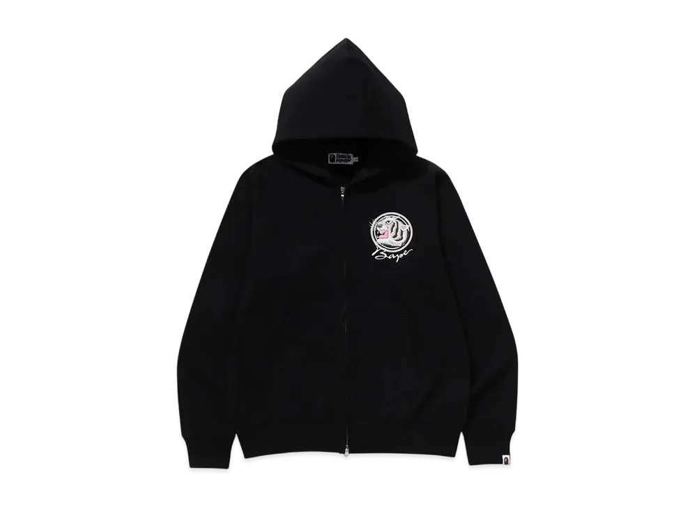 A BATHING APE Tiger Souvenir Zip Hoodie "Black"
