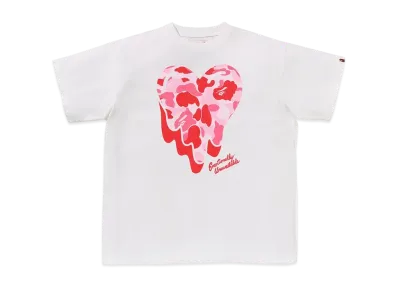 A BATHING APE x EMOTIONALLY UNAVAILABLE Abc Camo Tee "White"