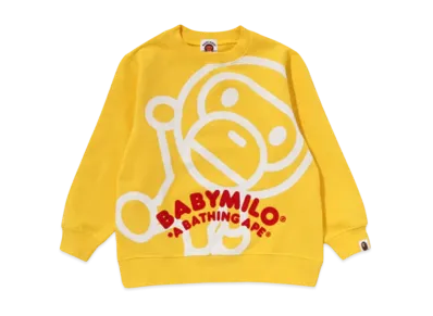 A BATHING APE Big Baby Milo Crewneck Sweatshirt "Yellow"