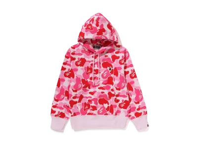 A BATHING APE Abc Camo One Point Pullover Hoodie "Pink"