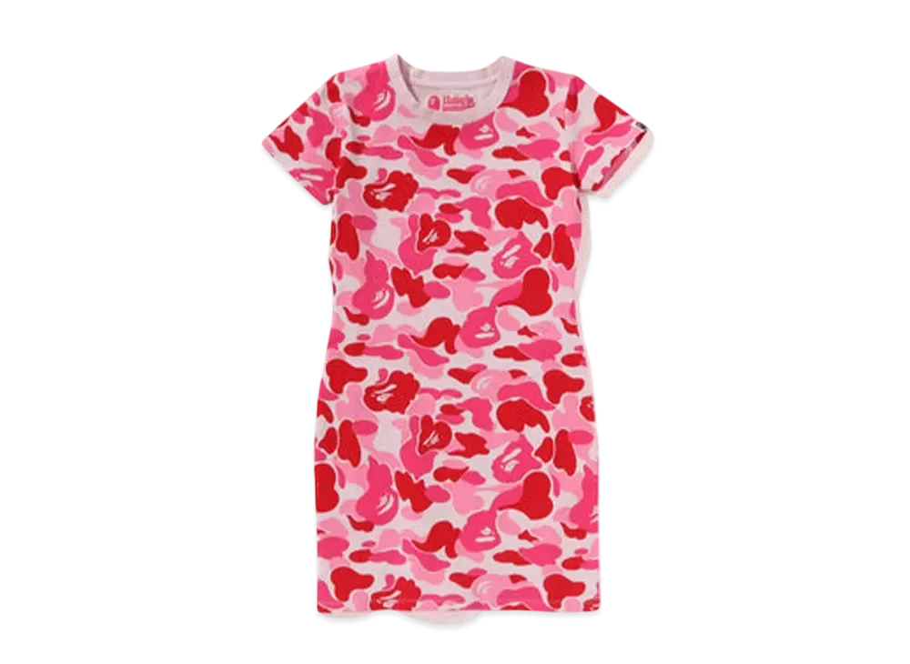 A BATHING APE Abc Camo Jersey Dress "Pink"
