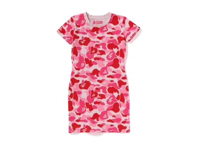 A BATHING APE Abc Camo Jersey Dress "Pink"