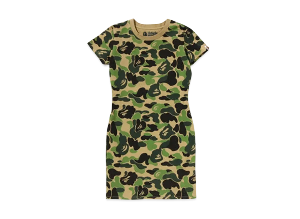 A BATHING APE Abc Camo Jersey Dress "Green"