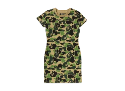 A BATHING APE Abc Camo Jersey Dress "Green"