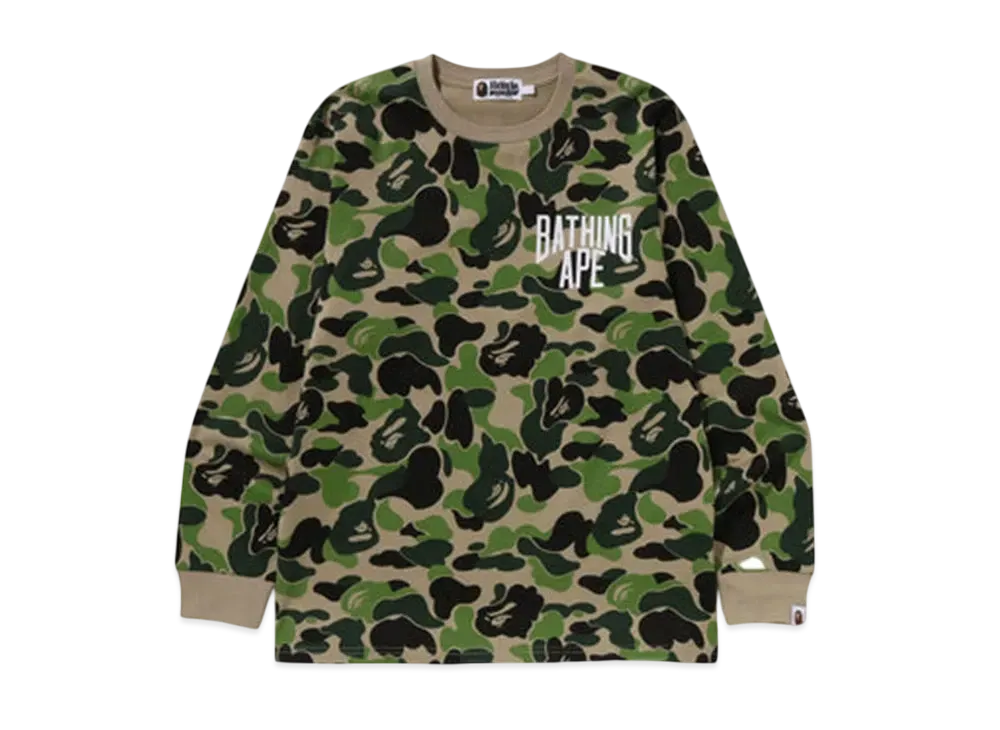 A BATHING APE Abc Camo Nyc One Point Ls Tee "Green"