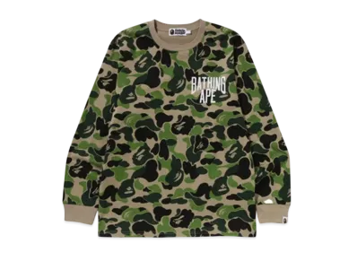 A BATHING APE Abc Camo Nyc One Point Ls Tee "Green"