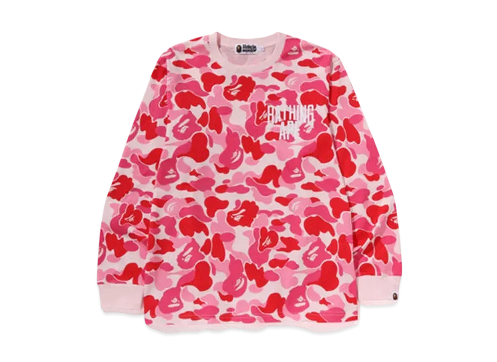 A BATHING APE Abc Camo Nyc One Point Ls Tee "Pink"