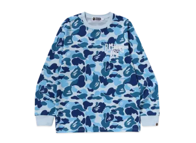 A BATHING APE Abc Camo Nyc One Point Ls Tee "Blue"