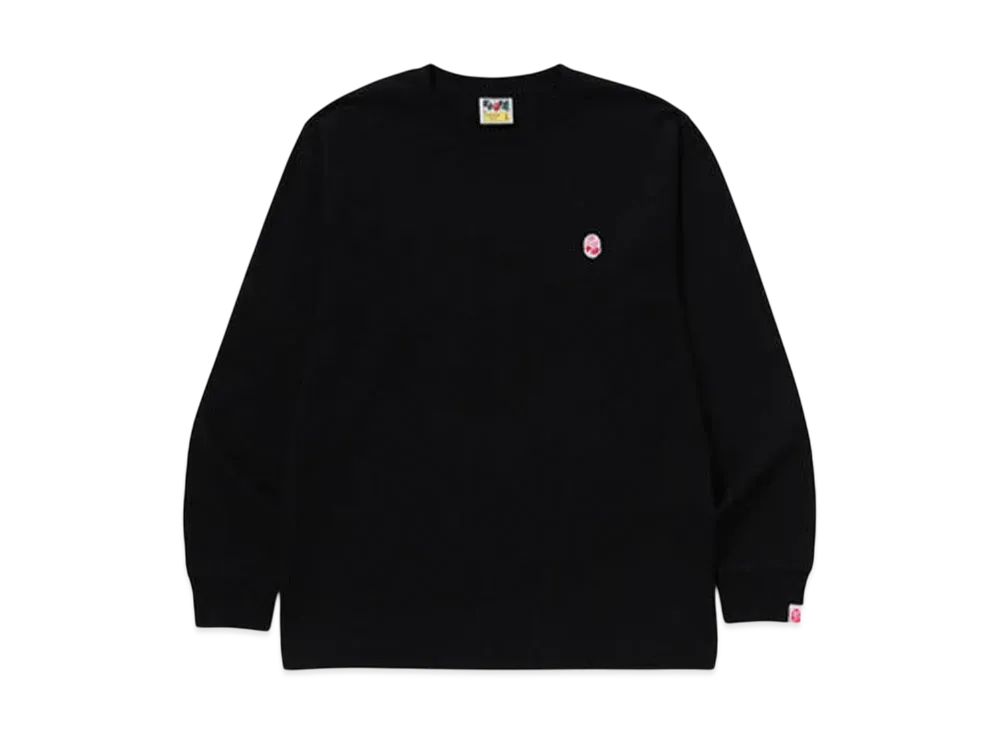 A BATHING APE Abc Camo One Point Ls Tee "Black/Pink"