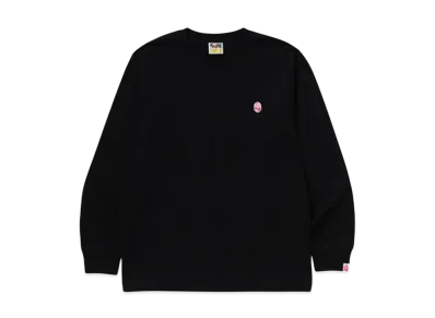 A BATHING APE Abc Camo One Point Ls Tee "Black/Pink"